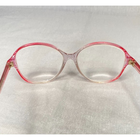 OKO Eyeglasses Translucent Pink Frame Round Lens - Picture 4 of 9